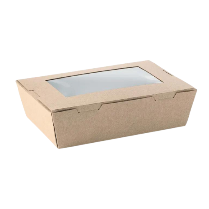 Lunch Box Large Brown Window 1900ml x 200