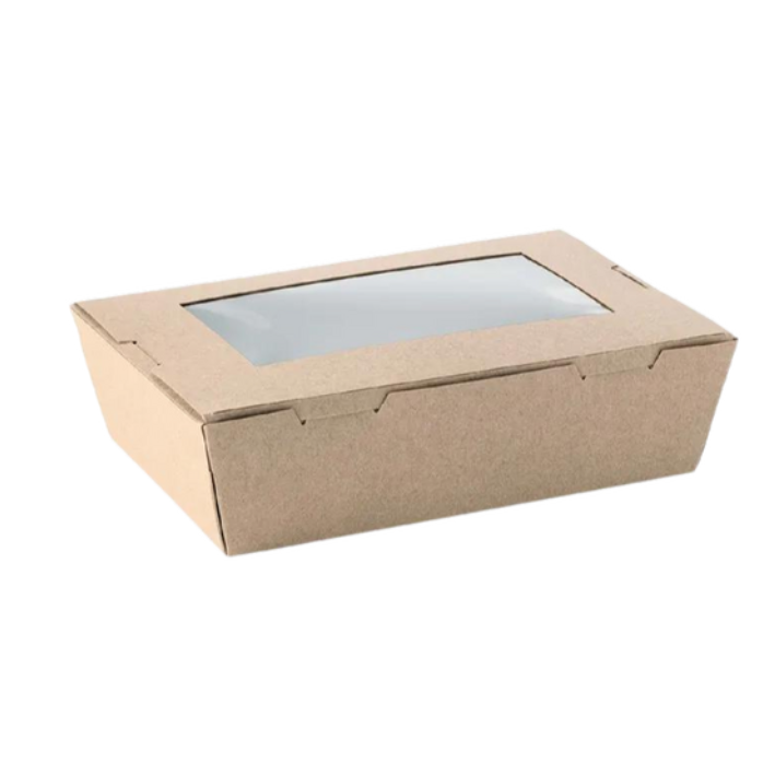 Lunch Box Small Brown Window 700ml x 200