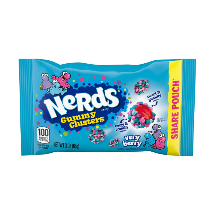Nerds Gummy Cluster Very Berry Pouch 85g x 12