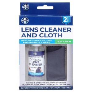 Lens Cleaner Solution and Cloth 2pk