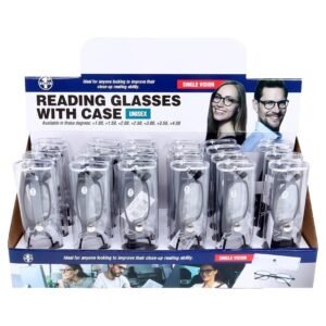 Reading Glasses And Case (Plastic Frame)