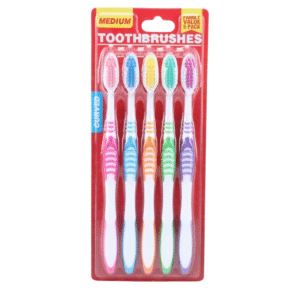 Toothbrush Curved 5pk Medium Bristles