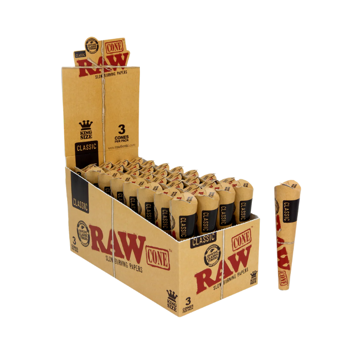 Raw Cones Kingsize 3pk Pre Rolled x 32 Packets