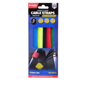 Handy Hardware Cable Straps Assorted Colours 10pk