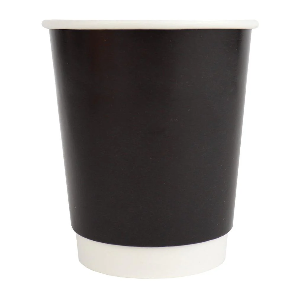 Coffee Cup Black Double Wall Squat 8oz x 500